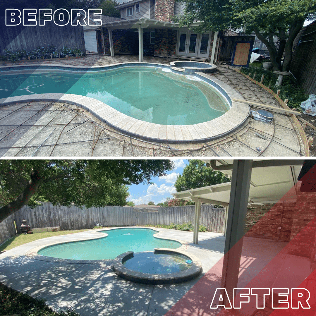 Before After Pool Deck
