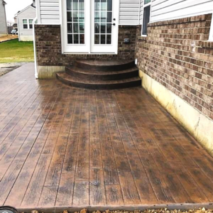 Wood Stamped concrete Patio